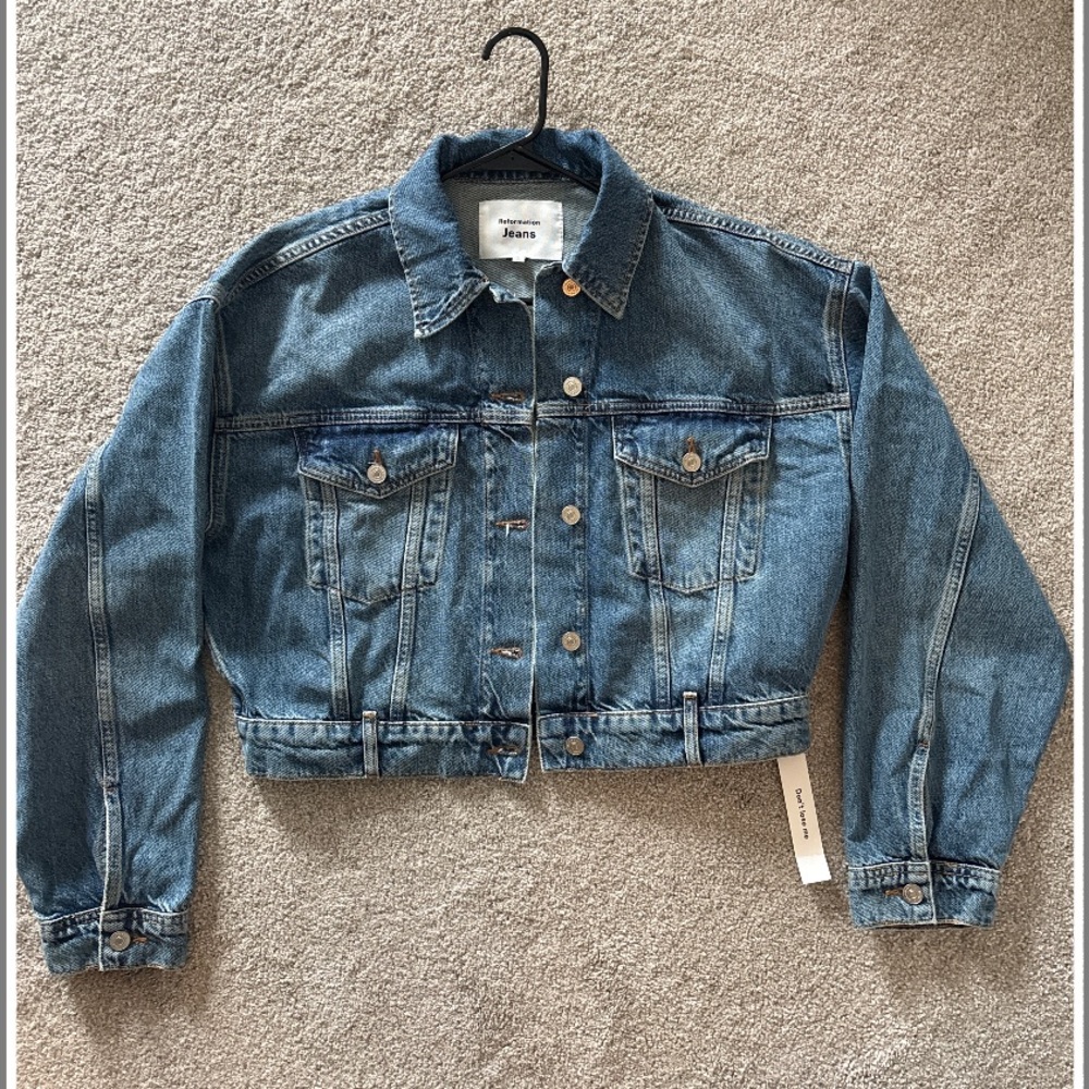 Reformation Jori Cropped Denim Jacket